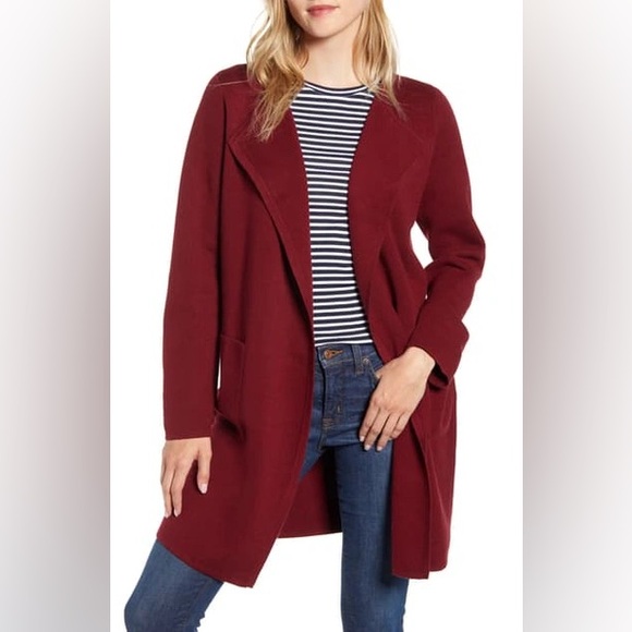 J. Crew Sweaters - J. Crew Juliette Collarless Cardigan Wool Blend Long Line Open Front size small